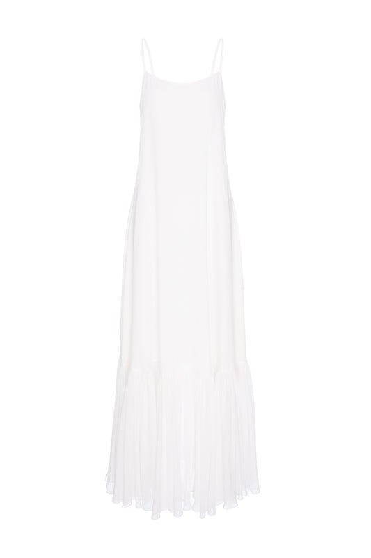 Rochie suprapusă din mătase brodată