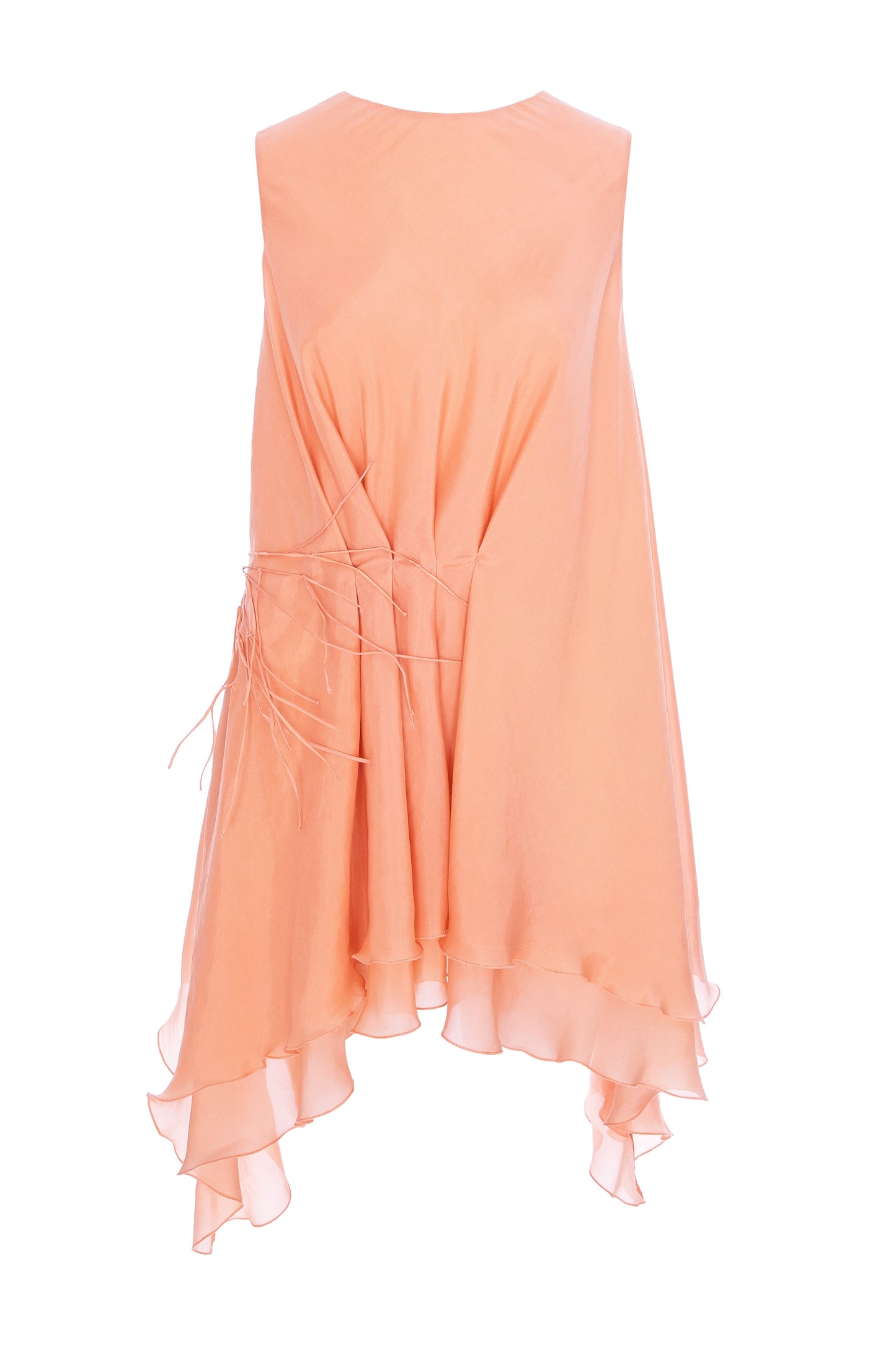 Rochie de mătase stratificată