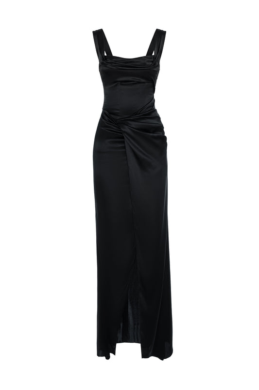 Rochie din mătase cu corset