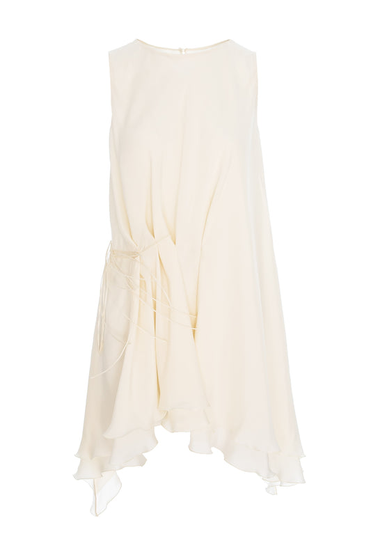 Rochie din mătase stratificată